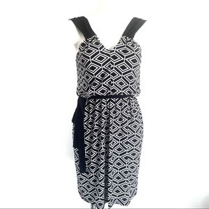 Valerie Bertinelli Navy White Dress Size 6